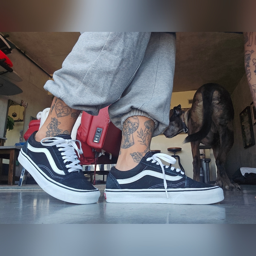 Old Skool Black Vans Men's 7